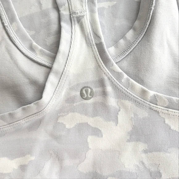 Lululemon Gray Camo Print Cool Racerback Ribbed Tank Top - Picture 6 of 10